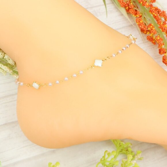 "Handmade Anklet – Elegant & Delicate Jewelry for Women | UNVRC1340 - Picture 7 of 10